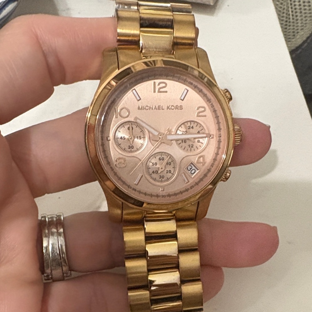 Michael Kors Rose Gold and Gold-Tone Women's Chronograph Watch